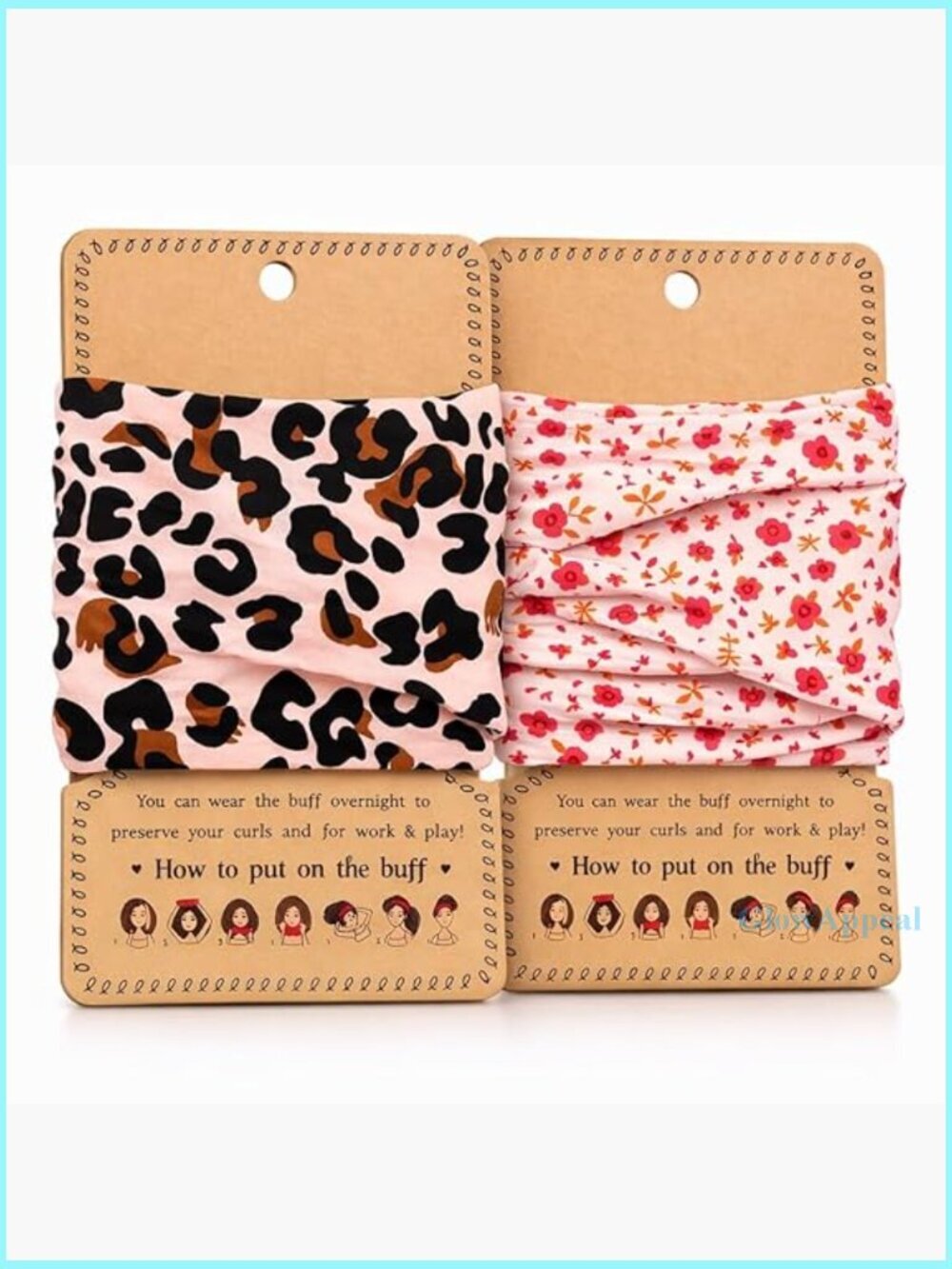 2 Pack Curly Hair Pineapple Head Wrap for Sleeping & Styling